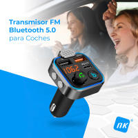 Transmisor FM Bluetooth 5,0 para Automóvil-3 Puertos de carga: x 2 USB QC3.0 + X1 PD 3,0 Type C 20 W, Función Manos libres, Cancelación de ruido, Carga rápida, Bottom B: graves profundos Hi-Fi (altavoz) - details 0