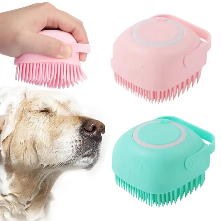 Cepillo de Baño para Perros Verde Depurador de Silicona Suave - 1