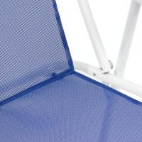 STARLEY-Silla de Playa Plegable Estructura Metal Blanco y Asiento de Poliéster,máx.110kg,Silla Para Exteriores,Playa, Jardín, Terraza,41x52x75cm - details 4