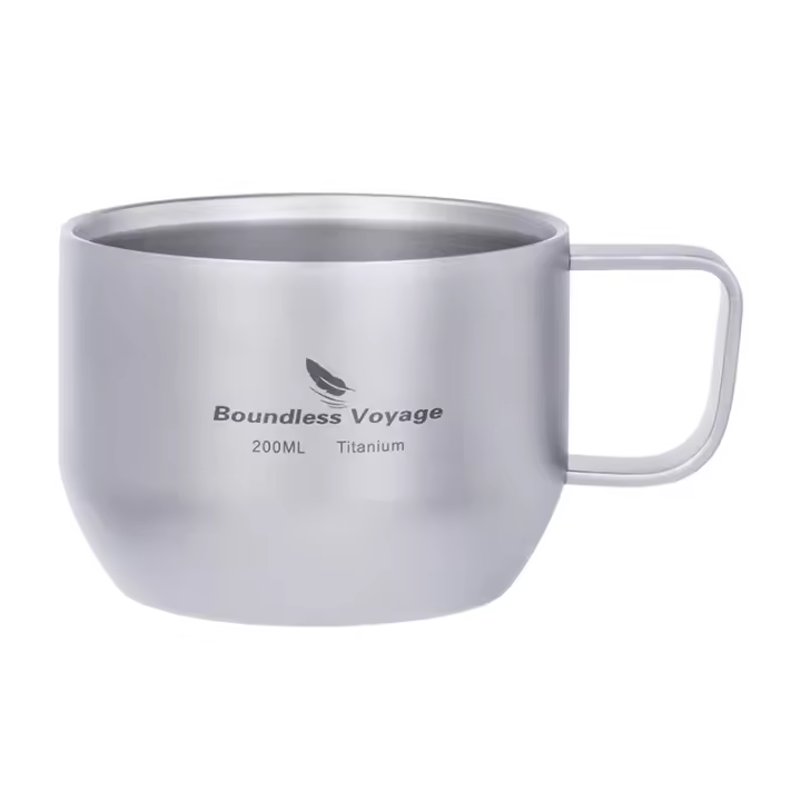 Taza De Café Y Té De Titanio Boundless Voyage Doble Pared Ultraligera Y Duradera Para Viajes Portátil Ti3086D - 1