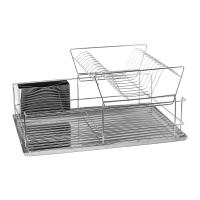 Escurreplatos Jocca con gran capacidad de almacenaje, bandeja recoge gotas y cesta para cubiertos. Se monta y desmonta fácilmente para guardarlo sin ocupar casi espacio. Realizado en resistente y duradero hierro cromado - details 1