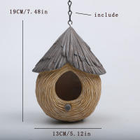 1pc Adorno De Jardín Exótico En Forma De Nido De Pájaro Duradero Y Cómodo Para Invierno Decoración Única Para Exterior - details 11
