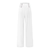 Pantalones Anchos De Pierna Con Bolsillo Para Mujer Estilo Algodón Lino Primavera Verano Cintura Alta Ruched Casual Pantalones De Playa - details 23