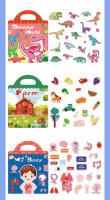 Juego De Papel Con Pegatinas De Goma Portátil Para Niños Juguete Educativo Montessori DIY Puzzle De Animales Cognición Temprana Regalo Para Niños - details 14