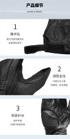 Guantes De Motocicleta Para Hombre Cuero Genuino Táctil Motocross Guantes De Carreras Negros Adecuados Para Todas Las Estaciones - details 26