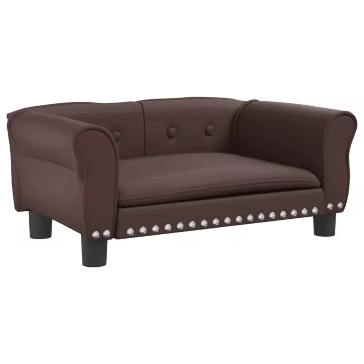 vidaXL Cama para perros de cuero sintético 70x45x30 cm Color Capuchino,  Crema,  Gris y mas - 1