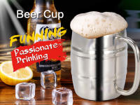 Taza De Cerveza Doble Acero Inoxidable 500/450ml Para Camping Al Aire Libre Y Viajes Taza De Café Con Asa Taza Portátil Aislada - details 0