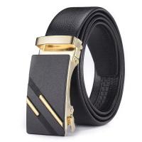 Cinturón De Negocios Casual Para Hombres Con Hebilla Automática De Metal Diseño De Lujo De Marca Cinturones Para Cintura De Adulto Material PU Regalo Ideal - details 4
