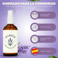 Bruma de Almohada Relajante Con Aceite Esencial de Lavanda Mariem 200 ML Ideal Para Dormir Mejor Pulverizados Para Mejorar el Descanso Aromaterapia para el Hogar Contiene Ingredientes Naturales Proveniente de Agricultura en España - details 2