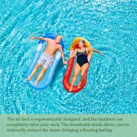 Colchoneta Piscina Adultos, 4 en 1 Hinchables para Piscina, Flotadores Piscina Plegable, Hamaca de Agua Multipropósito, Hamaca de Agua Flotante para Playa y Fiesta en Piscina - details 3