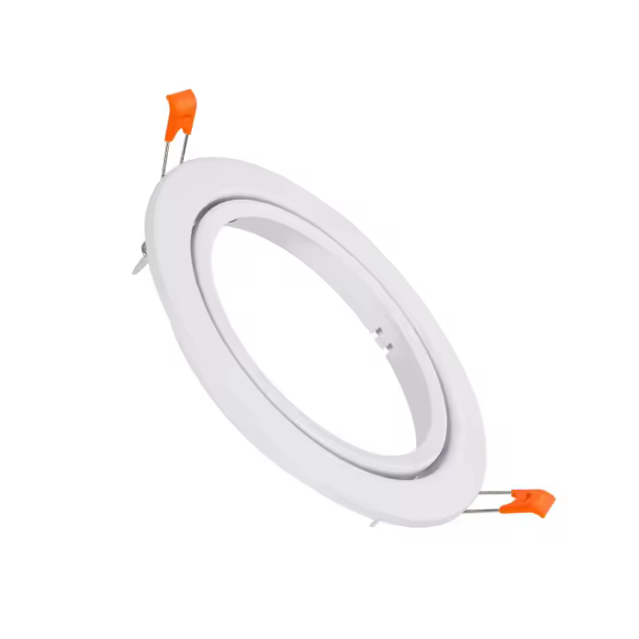 Ledkia Aro Downlight Empotrable Circular Direccionable para Bombilla LED GU10 AR111 Corte Ø 120 mm Blanco - 1