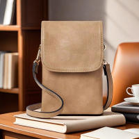 Bolso Bandolera De Cuero PU Minimalista Y Moda Para Mujer Bolsa De Teléfono Móvil Diseñadora Bolsa Pequeña De Hombro Sencillo - details 3
