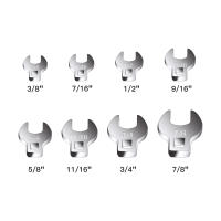 Juego De Llaves De Cabeza De Crowfoot 8Pcs Tamaño 3/8 Pulgada Medición Metrิกa/SAE Cromado Plated 10-22mm Multifuncional - details 2