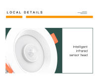 Spotlight LED Con Sensor De Movimiento PIR 5W 10W 15W 20W Para Entrada Pasillo Sala De Estar Escaleras Vota 85-265V - details 10