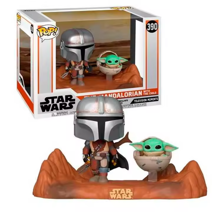 Funko Mandalorian y Grogu Baby Yoda Child  370 Mando Moment   Star Wars Funko Pop - 1