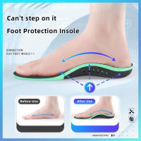 1 Par De Plantillas Correctoras Para Pies Planos Apoyo De Arco Científico Ortopédico Unisex Especial Para Pies Planos Material PU Transpirable Antideslizante Absorbente De Sudor Shock-Absorbant - details 4
