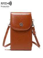Bolso Bandolera De Cuero PU Con Cierre De Cremallera Y Hebilla Para Mujer Gran Capacidad Con Ranura Para Tarjetas De Crédito Y RFID Protegido - details 15