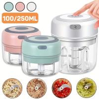 Amasador De Ajo Eléctrico Inalámbrico 100/250ml Cortador De Verduras Y Frutas Para Cocina Portátil USB Alimentos Molinillo De Carne Aparato De Cocina Para El Hogar - details 0