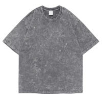 Camiseta Retro Punk 100% Algodón 230g Hombres Mujeres Vintage Manga Corta Hip Hop Suéteres Sueltos Color Sólido Casual Verano - details 11