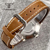 Reloj De Pulsera Automático Tandorio 39mm Para Hombres Con Bisel Flutuado Y Coronación a Tornillo Profundidad De Resistencia Al Agua 200m Vidrio De Zafiro Correa De Cuero Luminoso NH35A - details 9