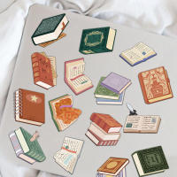 8PCS Pegatinas Creativas De Libros Retro Para Teléfono Móvil Y Computadora Resistentes Al Agua Estilo DIY Notebook - details 8