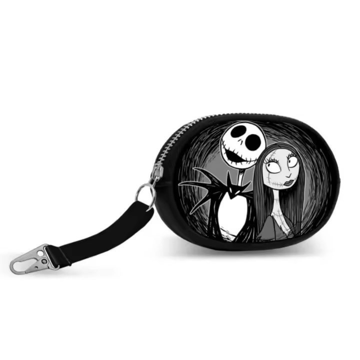 Monedero Oval Disney Pesadilla Antes de Navidad Jack skellington Sally Love   12x8.5x2cm - 1