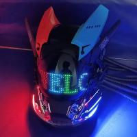 Máscara De Cosplay Punk Cyberpop Con Luz Y Pantalla De Subtítulos Rolling Mecha Soldado Tecnología Control Por App Regalo De Navidad Para Hombres Y Mujeres - details 11