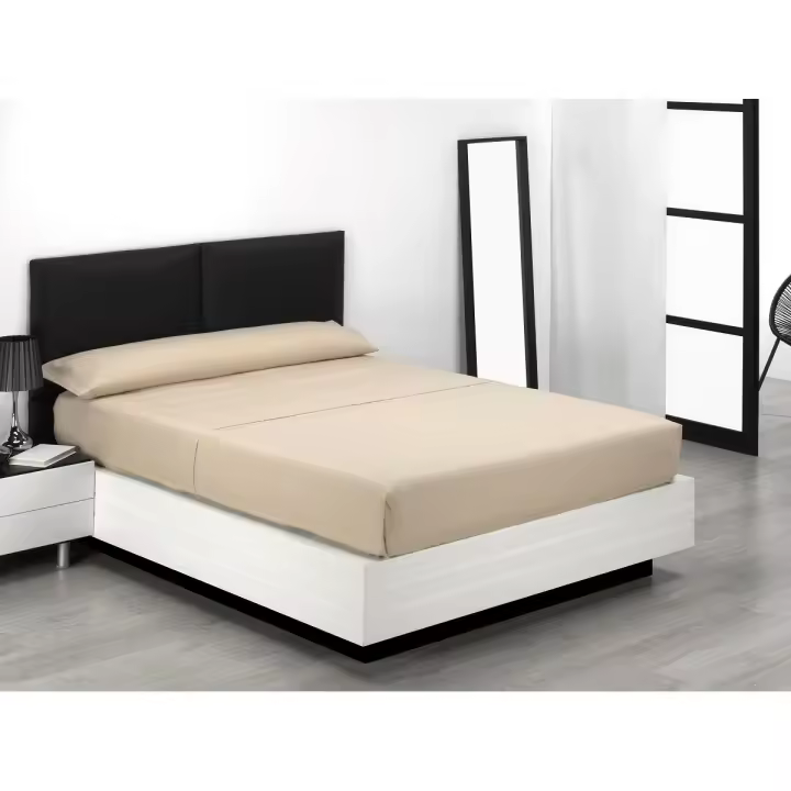 Novotextil Juego de Sábanas de Verano 100% Microfibra Colores Lisos Transpirable de Fácil Cuidado Disponible Camas desde 90  hasta 200 cm Pack de 3/4 Piezas Inclue 1/2 Fundas de Almohada Ideal Climas Cálidos Suave al Tacto - 1