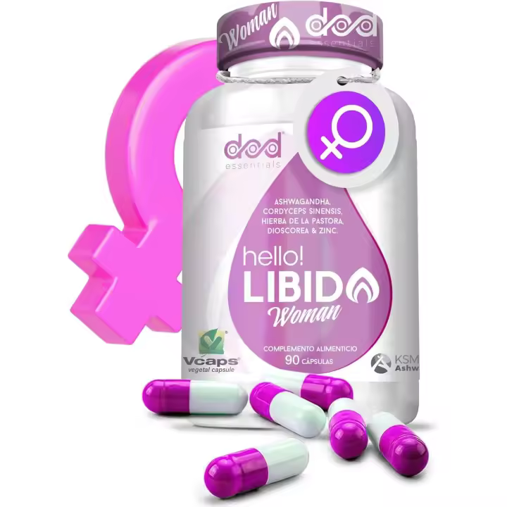 Hello! Libido Mujer con Ashwagandha Ayuda Aumentar el Deseo Mujer, Combate la Menopausia con Vitaminas para Mujer, Viagra para mujer - DOD Essentials - 1