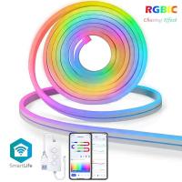 Tira De Lámparas LED Neón Con Silicona TUYA 5-24V 84LEDs/M Con Sincronización De Música RGBIC Dreamcolor Para Habitación - details 13