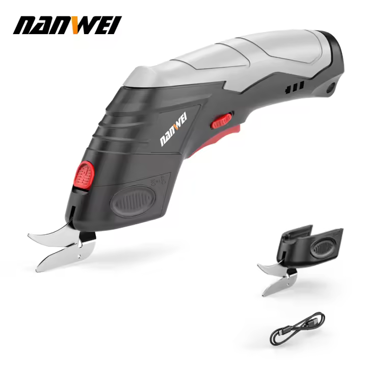 Tijeras Eléctricas NANWEI Para Cortar Ropa Y Telas Pequeñas Manuales Recargables De Acero Tungsteno Certificación Y Origen No Aplican - 1