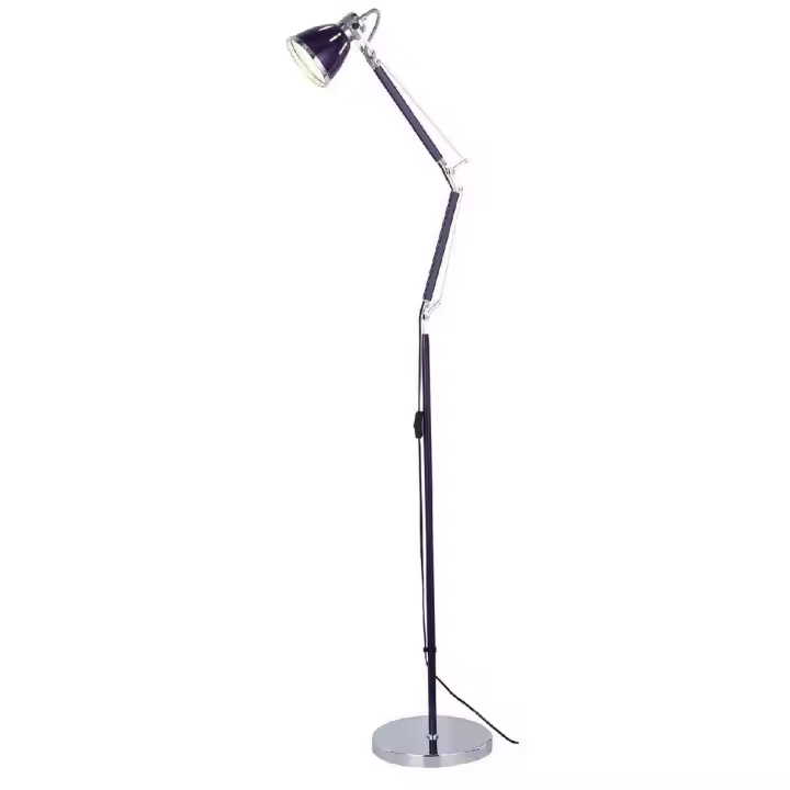 Lámpara de Pie Jerona, Metal, Púrpura, 27,5x27,5x180 cm - 1