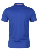 Camisa Polo Hombre Verano Transpirable Cómoda De Color Sólido Cuello Redondo Manga Corta Alta Calidad Ropa Casual De Calidad - details 16