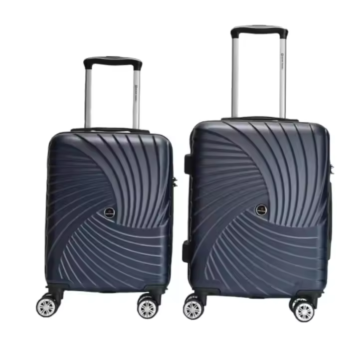 Equipaje de mano Maleta Cabina ABS Ligero y Resistente Set de 2 unidades 55x40x25, 48x35x20 ( Capacidad 10 Kg). Ruedas silenciosas Dobles giratorias 360º. Cerradura antirrobo Lateral Combinación de 3 dígitos.[La maleta pequeña no tiene asa.] - 1