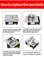 Mini Multifunctional Table Saw Electric Desktop Saws Small Household DIY Cutting Tool Woodworking Bench Lathe Cutter Machine - details 13