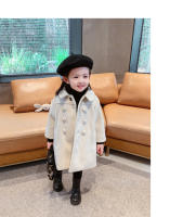 Abrigo De Lana Para Niñas Doble Botón Estilo Invernal Abrigo De Trench Otoño Invierno Ropa Para Niños 2-6 Años Outerwear - details 8