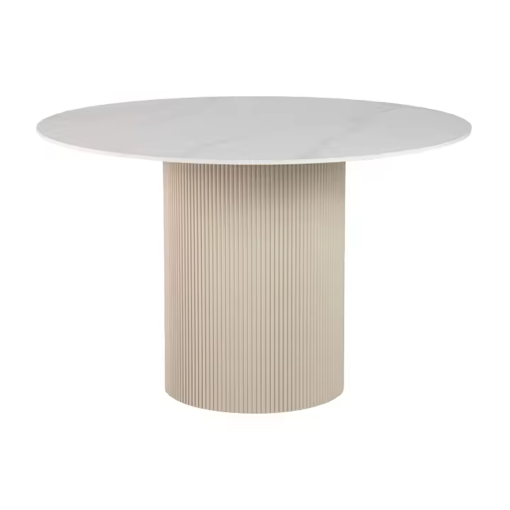Mesa Comedor Piedra Blanca Orizaba 120x120x77 Cm - 1