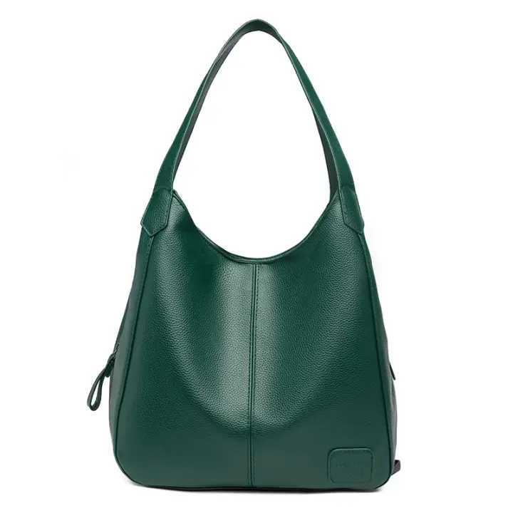Bolso bandolera de Piel para Mujer, Bolso bandolera de 3 Capas de gran capacidad, vintage Estilo, diseño, 2025 - 1