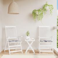 vidaXL Cojines de silla de jardín 2 uds tela Oxford 50x50x3 cm en color Crema/Estampados cuadros grises/Estampado cuadros rojos | cómodas modernas ergonómicas para comedor cocina salón hogar - details 1