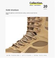 Botas De Desierto Para Hombre Antideslizantes Tácticas Impermeables Con Plataforma Botines De Motorbike Talla Grande Hasta 48 - details 10