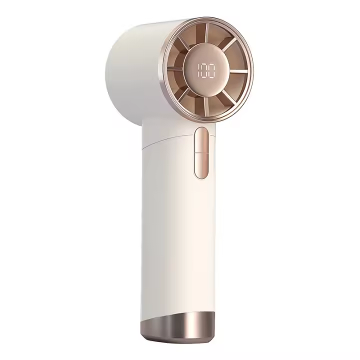 Abanico Portátil Mini De Alta Velocidad Recargable Silencioso Con Pantalla De Energía Display Fan De Aire Personal Mudo - 1