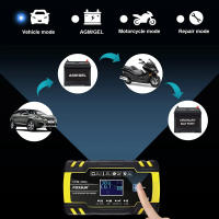Cargador De Batería Automático FOXSUR 12V 24V 8A 3 Etapas Pulso Reparación Pantalla LCD Inteligente Para Coche GEL/AGM Lead-Acid WET - details 1