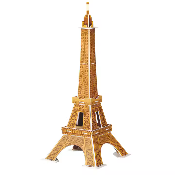 DAM. Puzle 3D de cartón de la Torre Eiffel situada en París. 20 piezas. 14x14x34cm. - 1