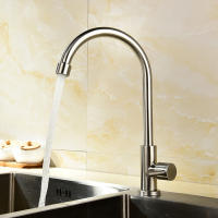 Grifo De Cocina De Acero Inoxidable 1Pc Grifo Frío De 360 Grados Giratorio Instalación Soporte Único Acero Inoxidable Para Cocina - details 7