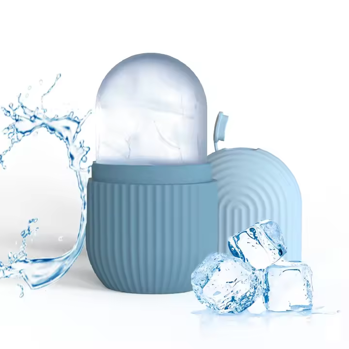 Rodillo facial de hielo, molde de silicona reutilizable, masaje facial, belleza facial para ojos, cuidado de la piel para reducir los poros, antiarrugas, reducir la hinchazón y mejorar la elasticidad de la piel - 1