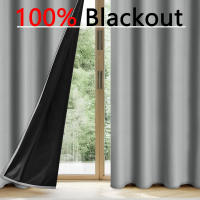 Cortinas De Protección Solar Y Sombreado Total 100% Blackout En Color Sólido Para Dormitorio Y Sala De Estar Material De Poliéster Modernas Y Elegantes - details 13