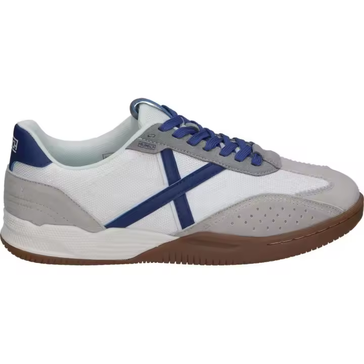 MUNICH | Zapatilla Munich Orgix 01 para Hombre – Deportiva en Color Blanco con Detalles en Beige y Azul – Sneaker con Cordones – Estilo Casual – Versátiles – Combinables – Cómodas – Modelo 4181001 - 1