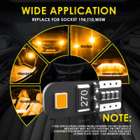 2x Luces LED T10 Para Vehículos Bombillas W5W Canbus 6000K Luz Interior Del Coche Lámpara De Lectura Luz De Placa De Licencia Naranja Universal 12V 1W - details 7