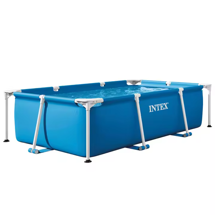 INTEX - Piscina desmontable rectangular Metal Frame de hasta 3 metros, color azul, resistente y duradera, +6 años, 30 min. montaje, piscinas desmontables, piscinas familiares, fácil montaje - 1