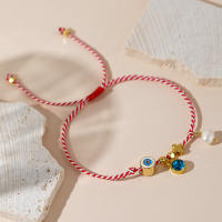 Pulsera Go2boho De Perlas De Agua Dulce Con Ojos Maléficos Cuadrados Y Cilindros Para Mujer Y Hombre Pulsera Clásica De Cadena Unisex - details 4